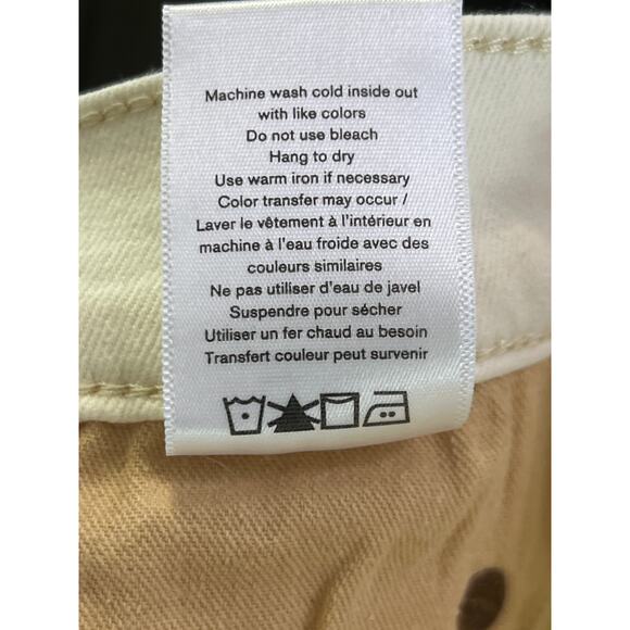 Rag & Bone Peyton Mid Rise Bootcut Jeans Ecru White Denim Sz 29 - Picture 4 of 10